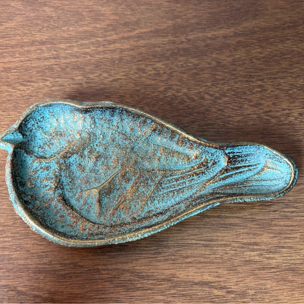 Decorative Bird Trinket Dish or Wall Decor Made of Cast Iron